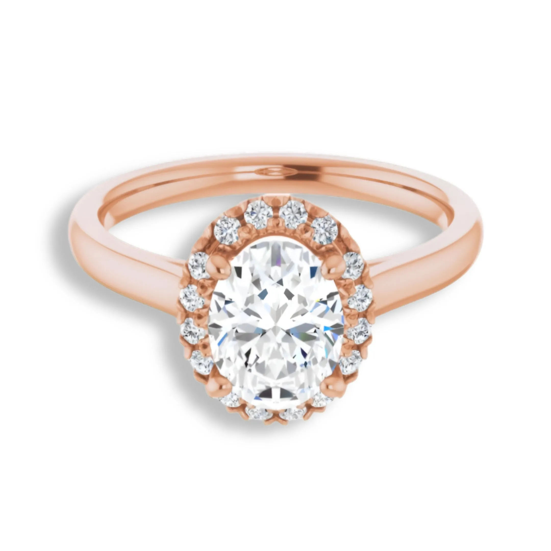 Oval Cut Diamond Halo Engagement Ring