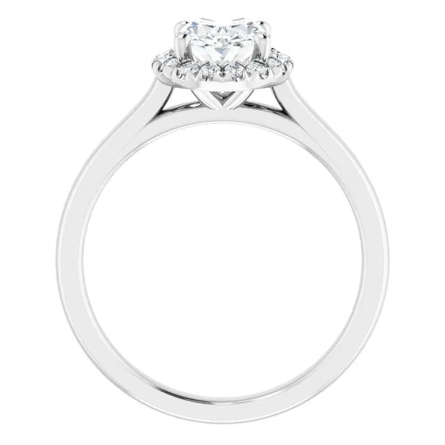 Oval Cut Diamond Halo Engagement Ring