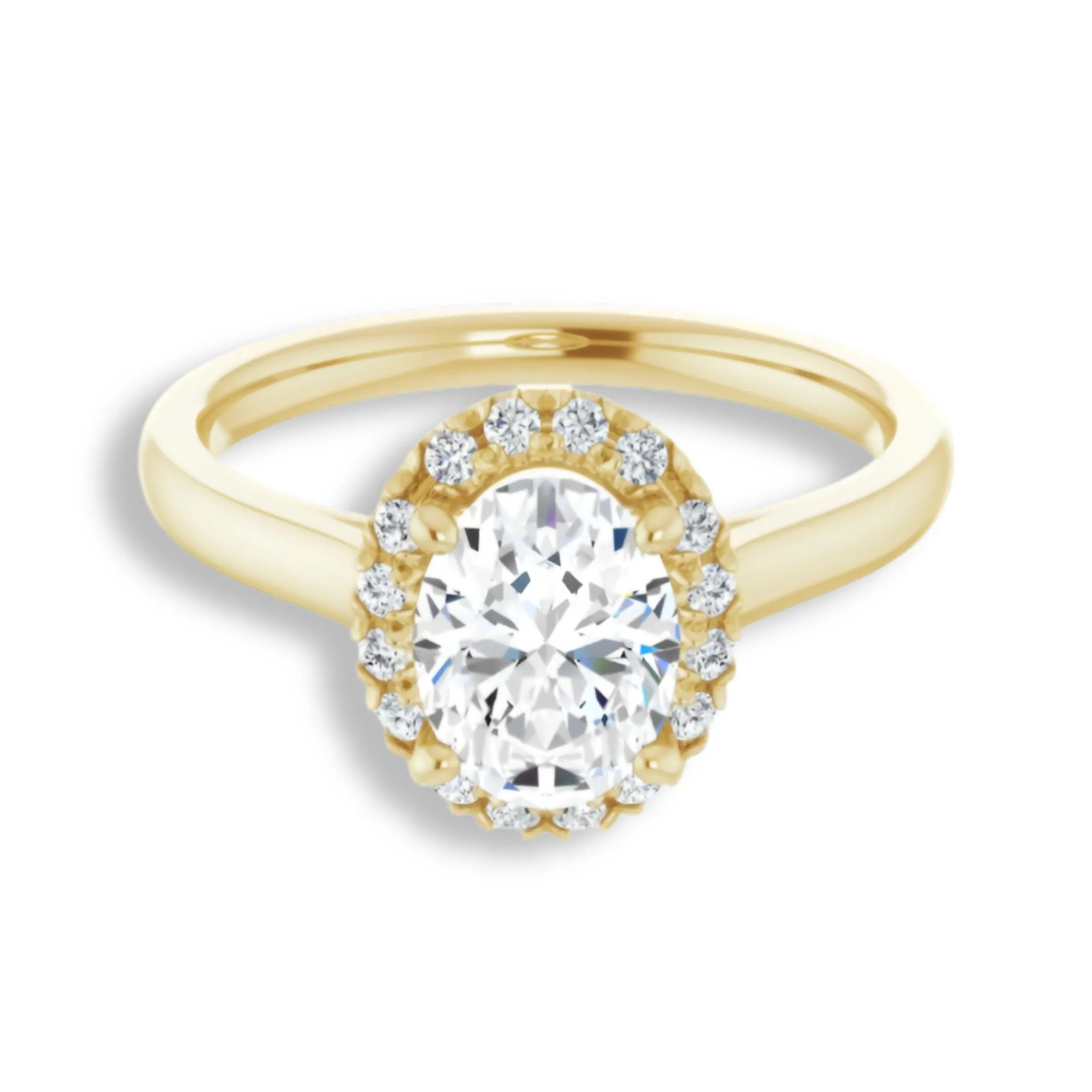 Oval Cut Diamond Halo Engagement Ring