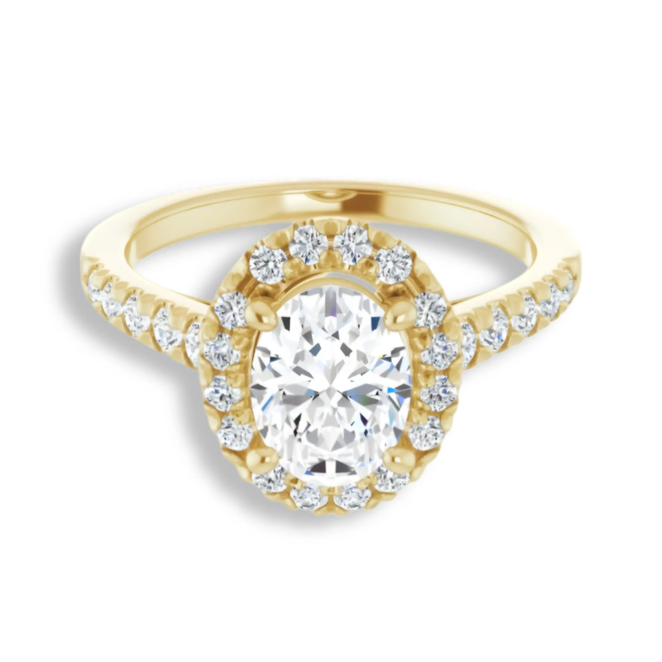 Oval Cut Diamond Halo Engagement Ring