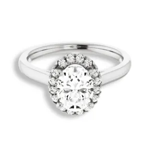 Oval Cut Diamond Halo Engagement Ring