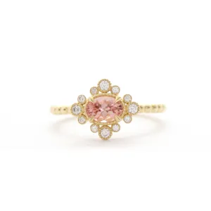 Oval Imperial Topaz Diamond Bezel Ring