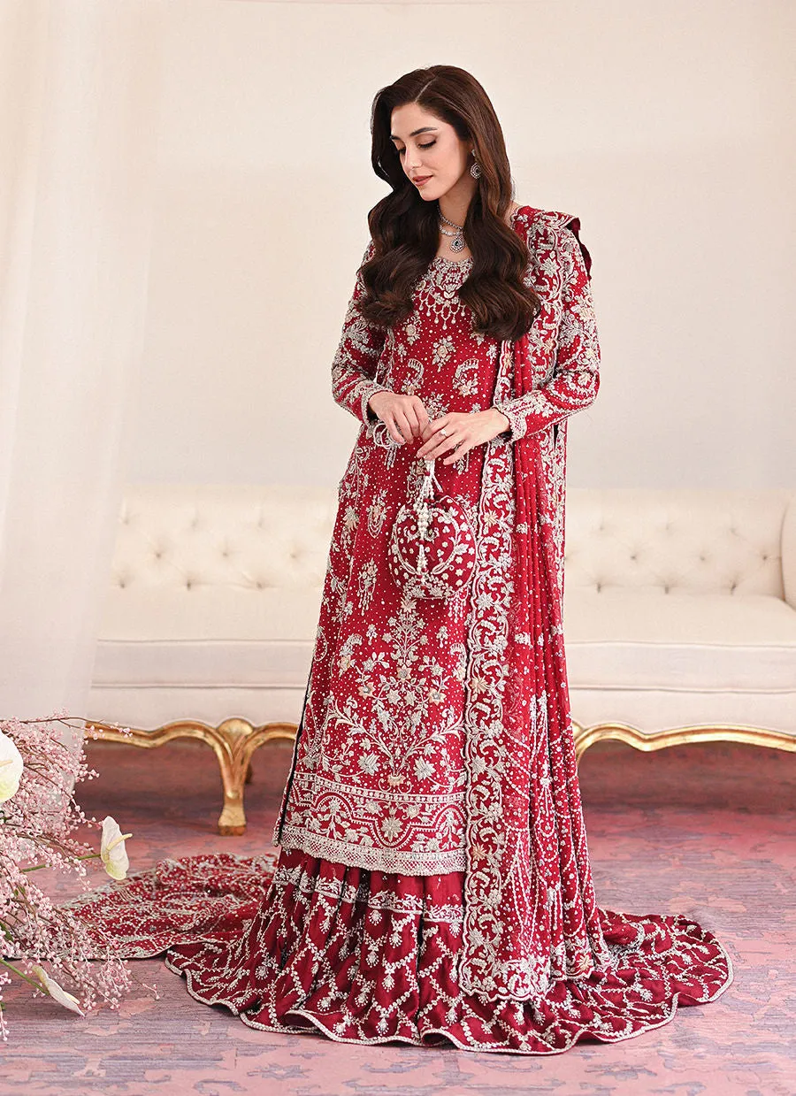 Pakistani Bridal Dress in Kameez Farshi Lehenga Style