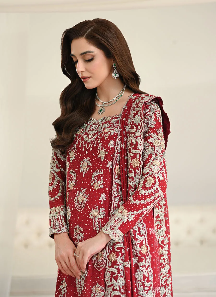 Pakistani Bridal Dress in Kameez Farshi Lehenga Style