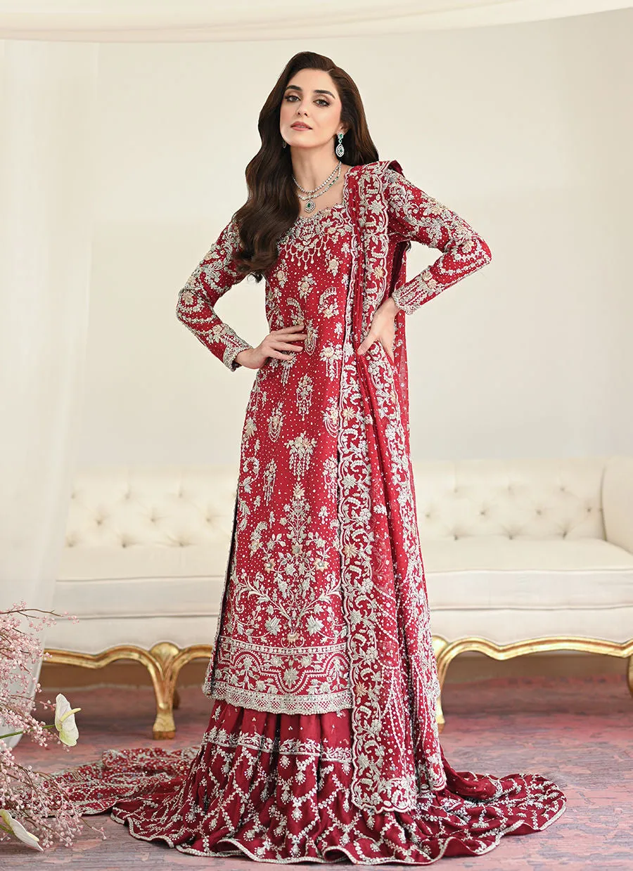 Pakistani Bridal Dress in Kameez Farshi Lehenga Style