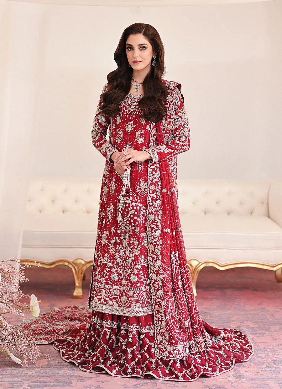 Pakistani Bridal Dress in Kameez Farshi Lehenga Style