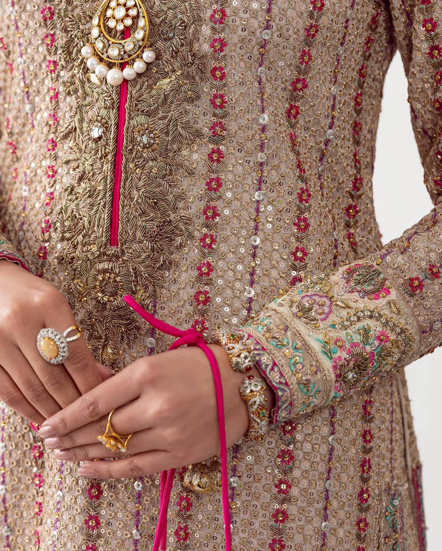 Pakistani Bridal Dress in Royal Gharara Kameez Style