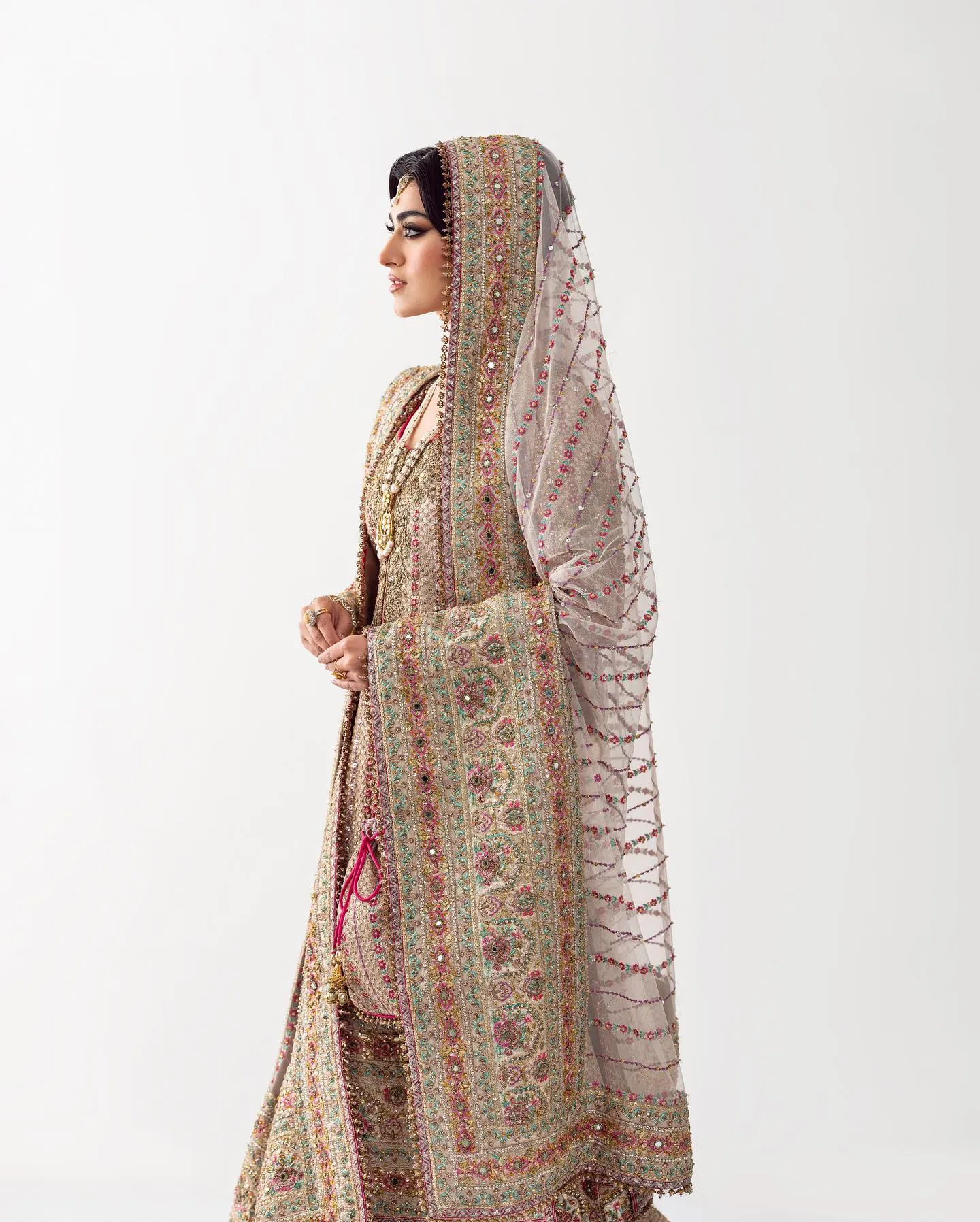 Pakistani Bridal Dress in Royal Gharara Kameez Style