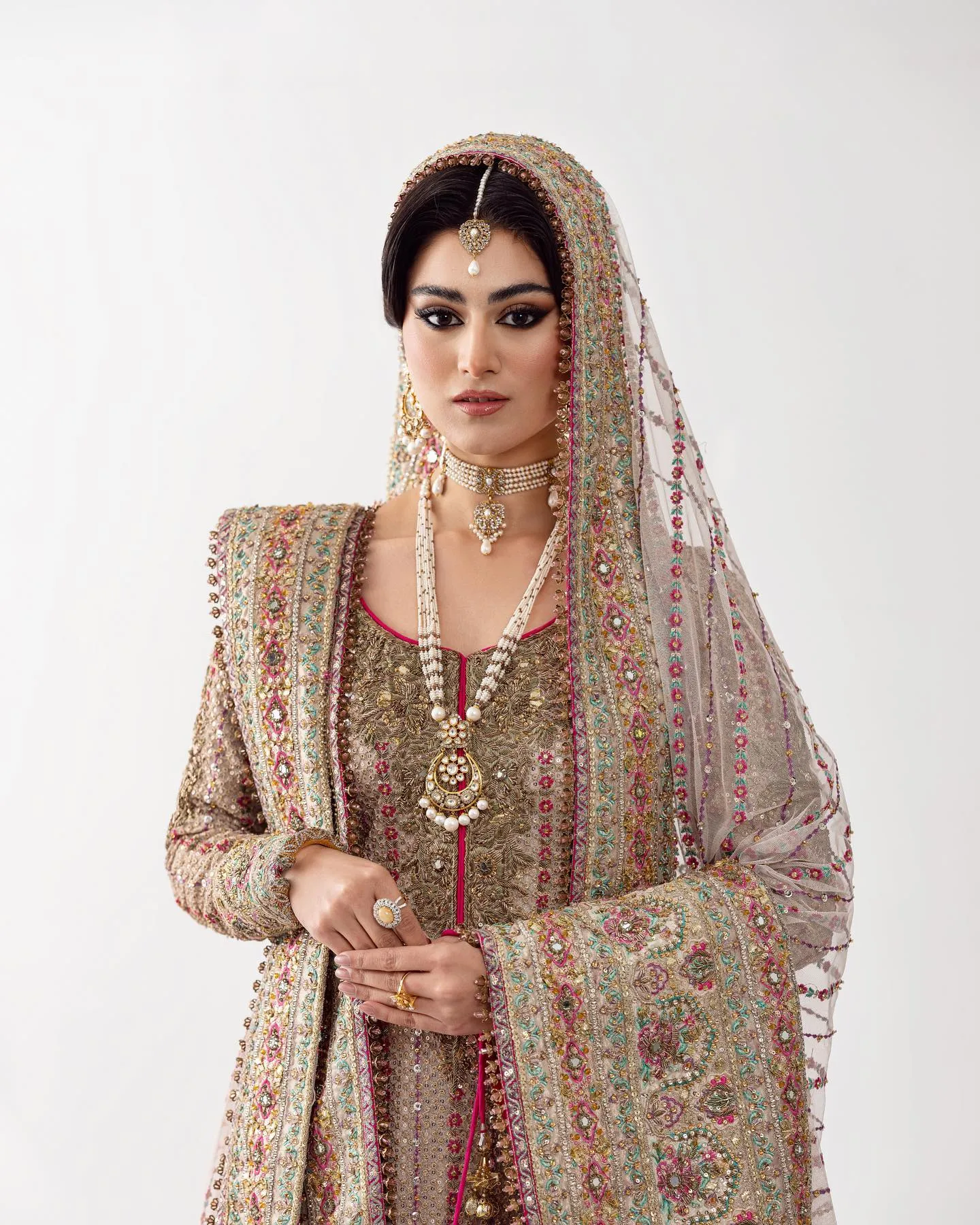 Pakistani Bridal Dress in Royal Gharara Kameez Style
