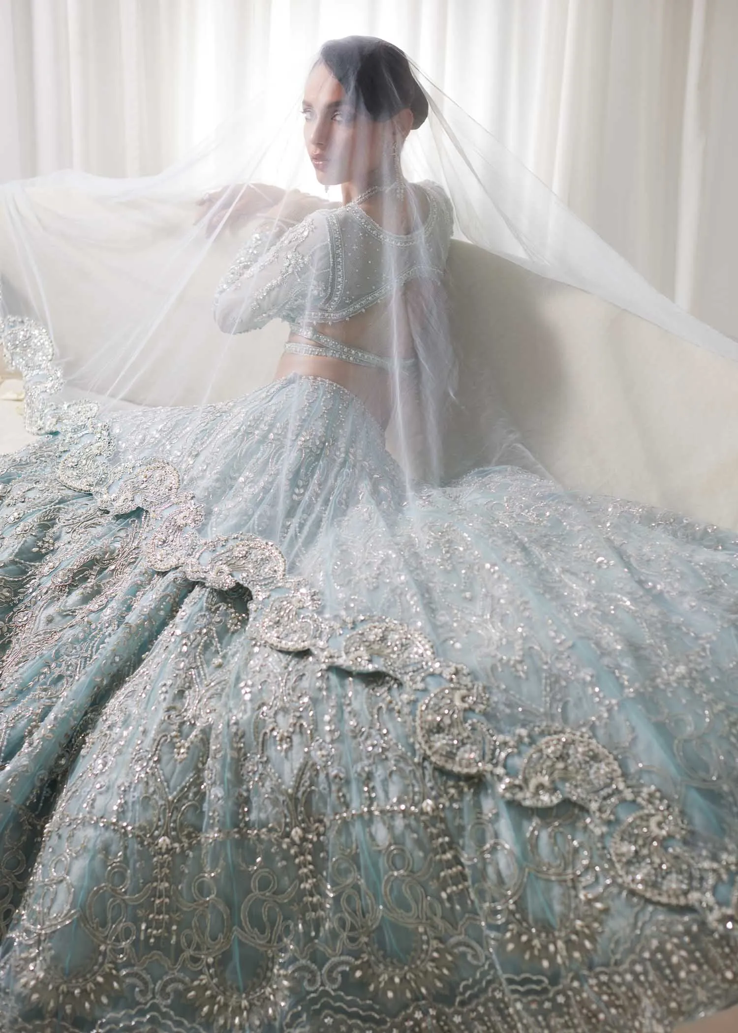 Pakistani Bridal Dress in Wedding Lehenga Choli Style