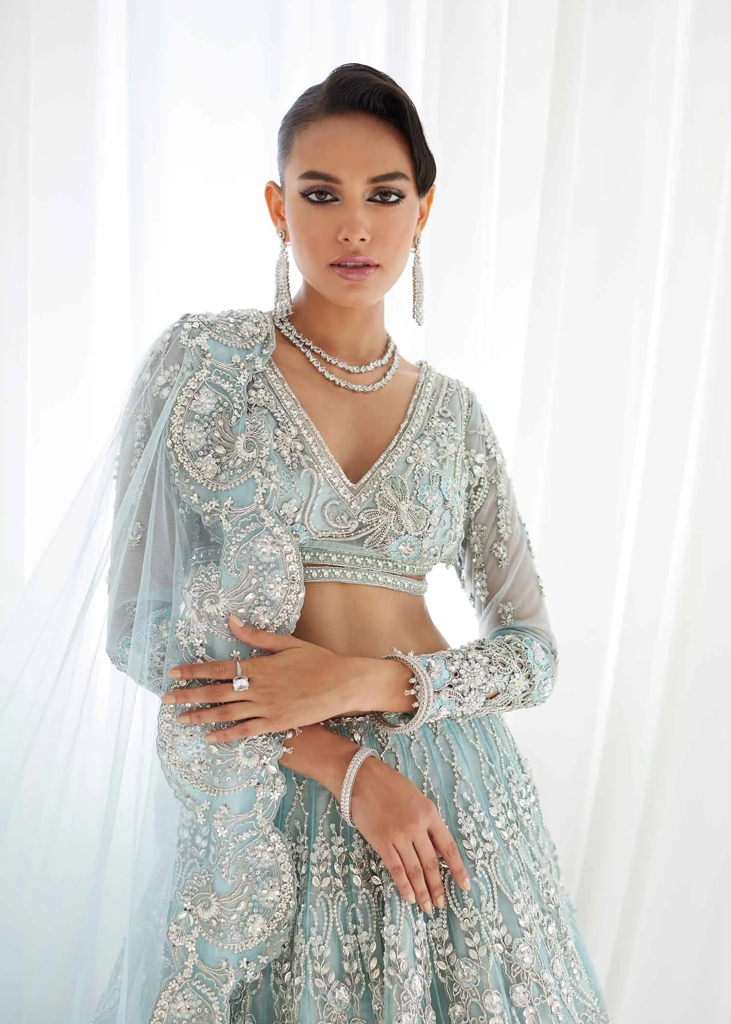 Pakistani Bridal Dress in Wedding Lehenga Choli Style