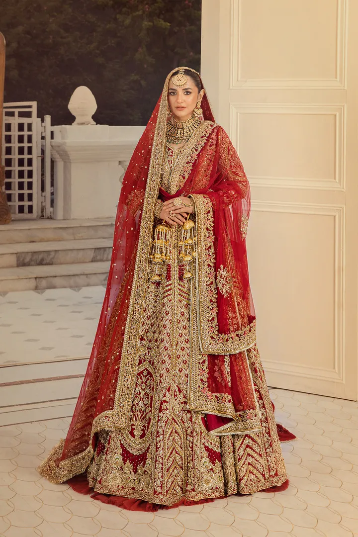 Pakistani Bridal Dress in Wedding Lehenga Choli Style