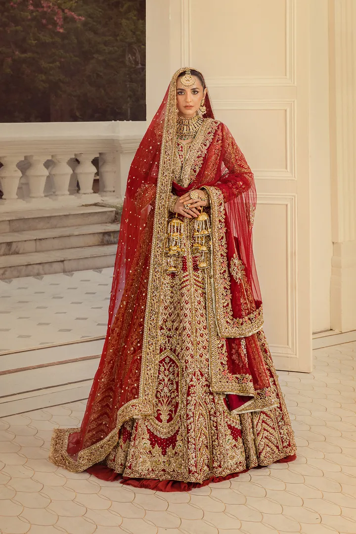 Pakistani Bridal Dress in Wedding Lehenga Choli Style