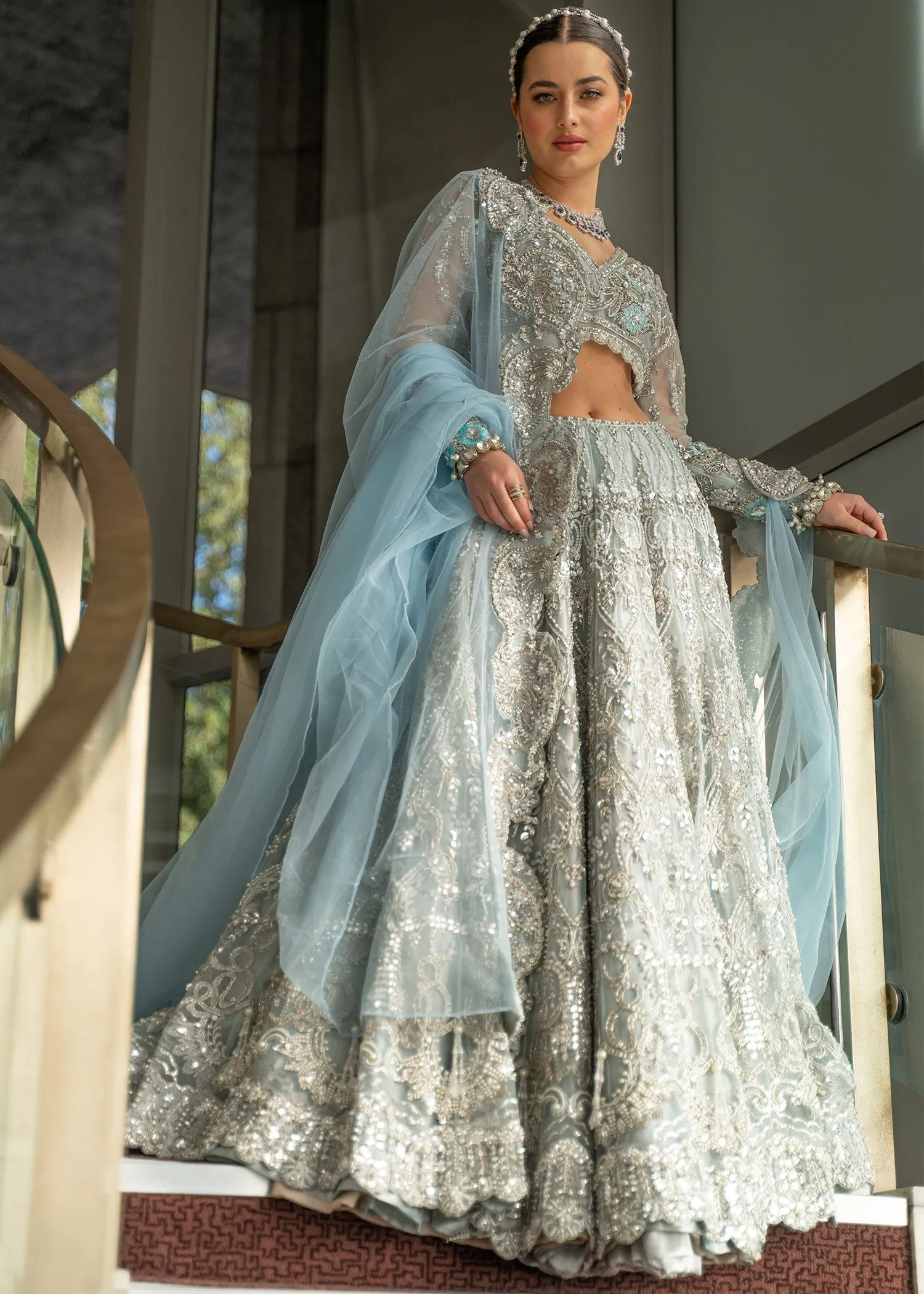 Pakistani Bridal Dress in Wedding Lehenga Choli Style