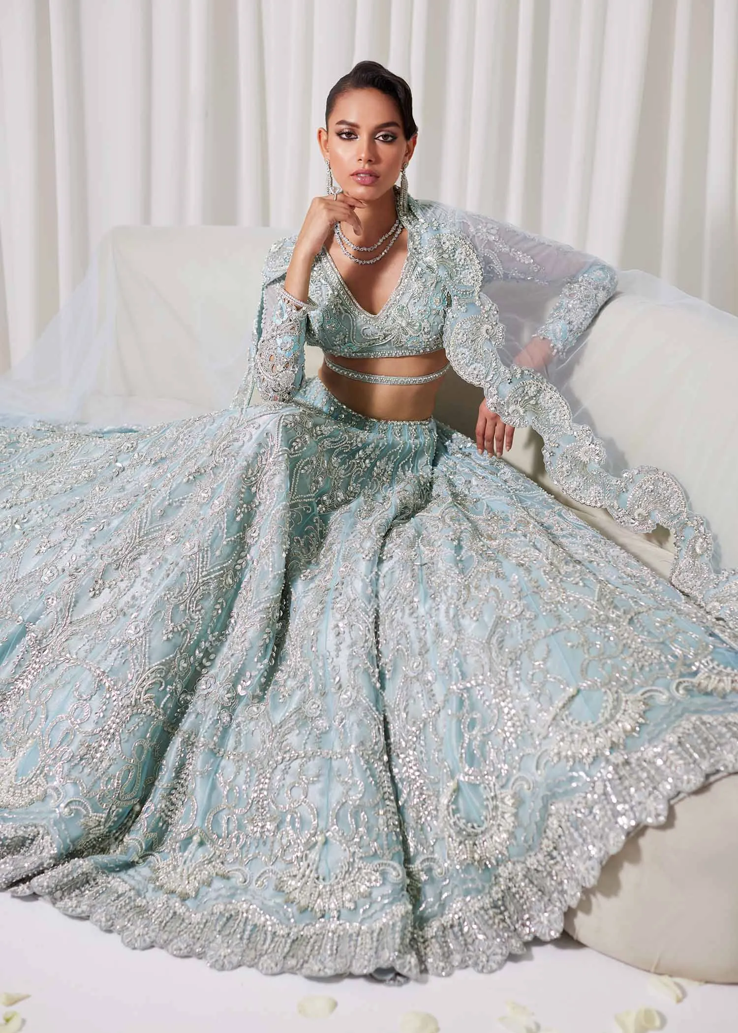 Pakistani Bridal Dress in Wedding Lehenga Choli Style