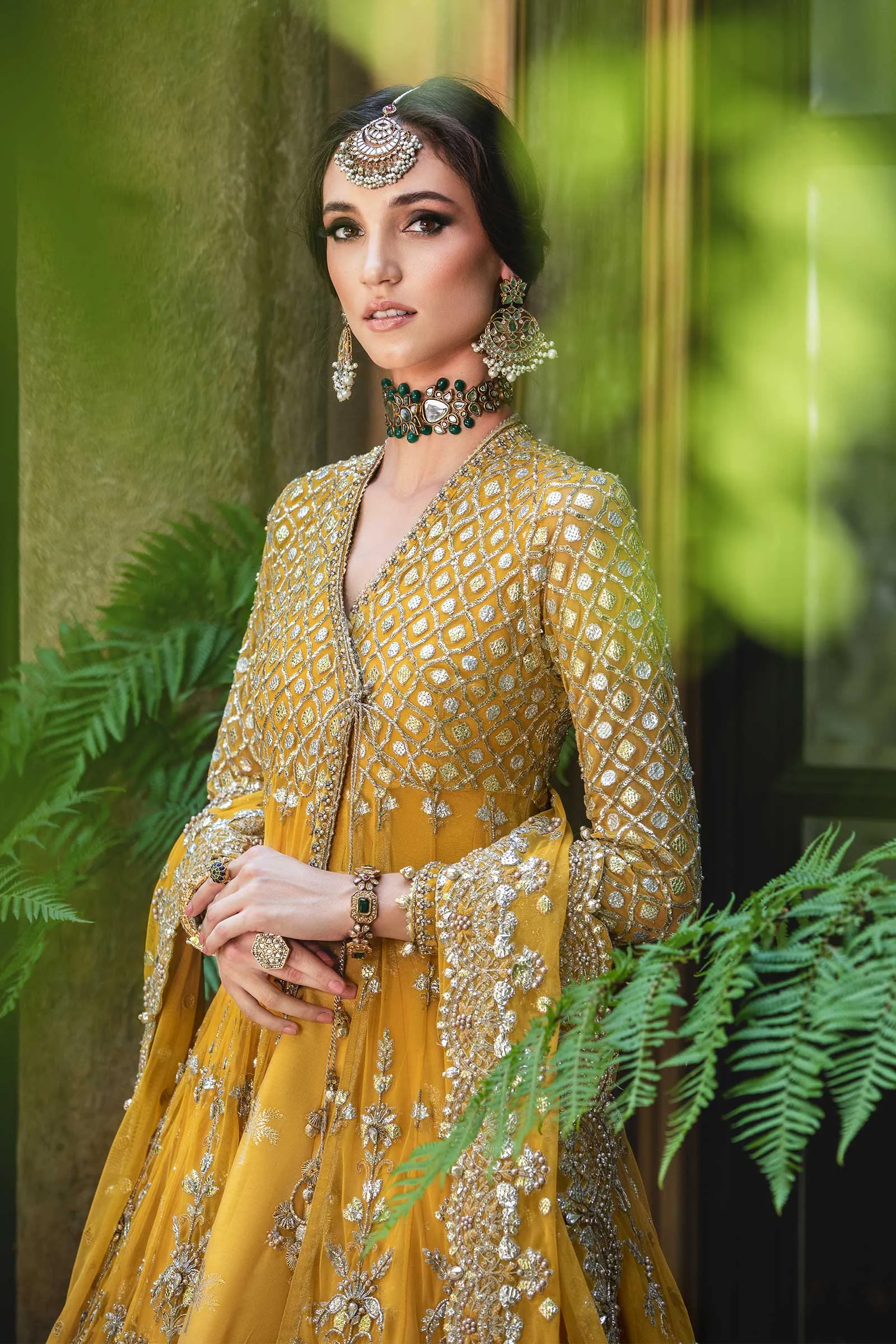 Pakistani Bridal Lehenga and Net Angrakha Frock Dress