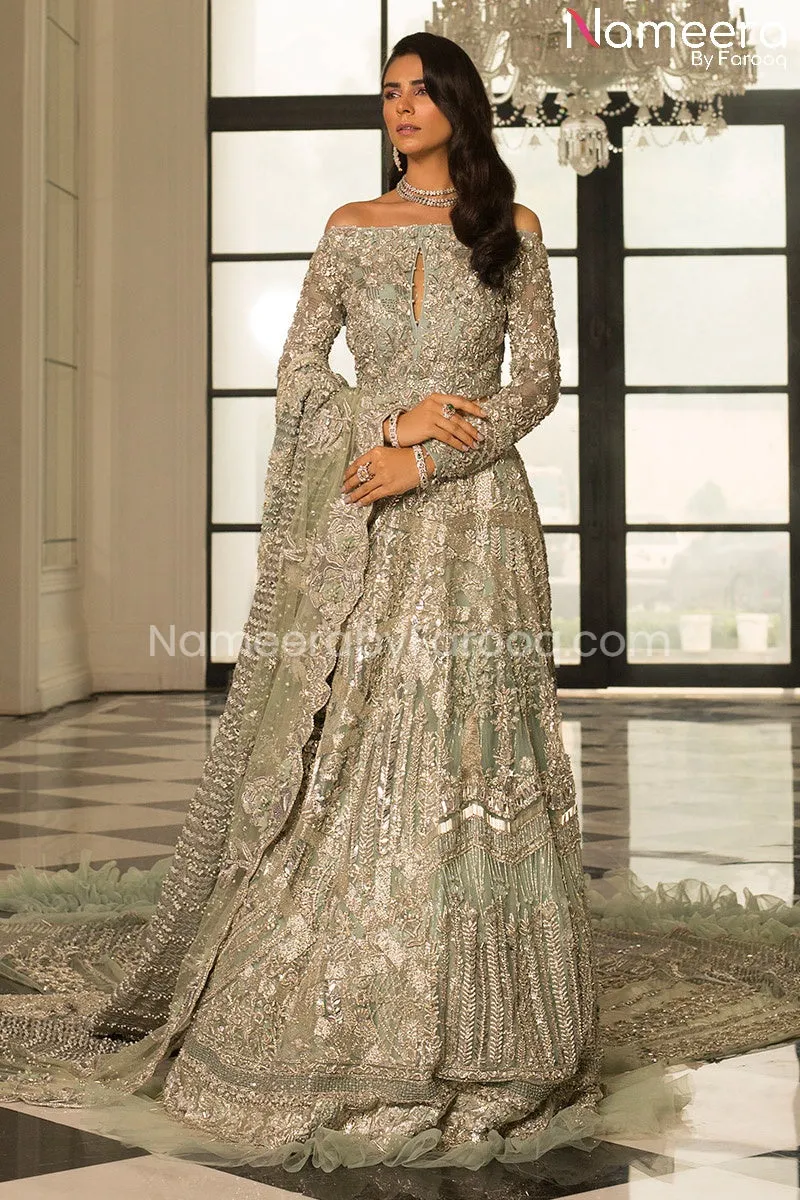 Pakistani Bridal Long Tail Lehenga Online 2021 #BS150