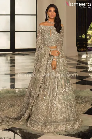 Pakistani Bridal Long Tail Lehenga Online 2021 #BS150
