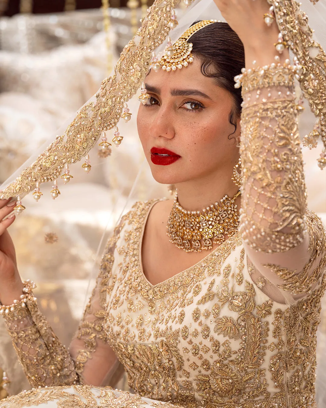 Pakistani Bridal Outfit in Wedding Lehenga Choli Style