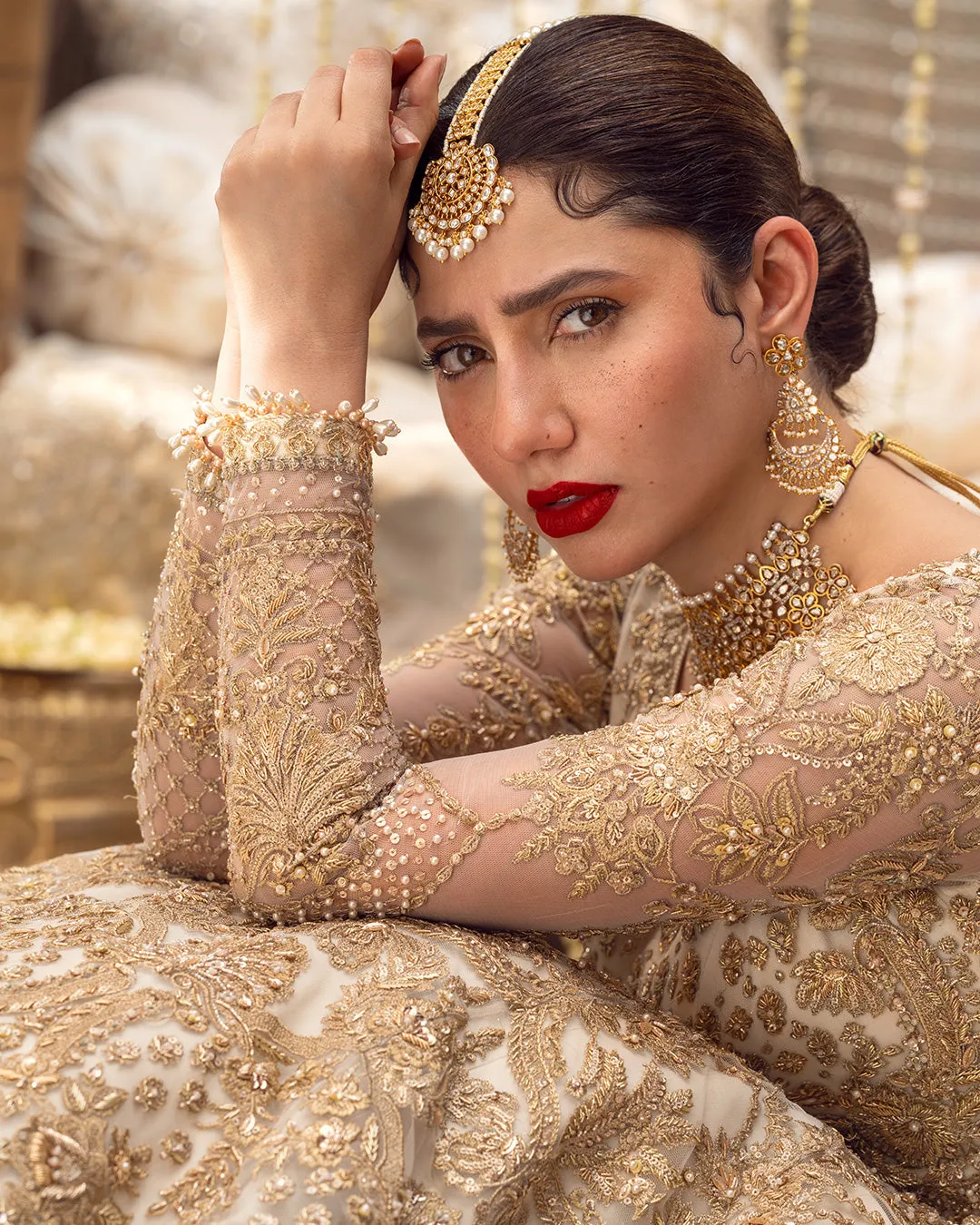 Pakistani Bridal Outfit in Wedding Lehenga Choli Style