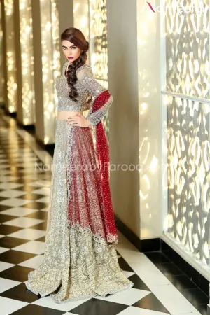 Pakistani Lehenga Choli Dress with Red Dupatta #BS82