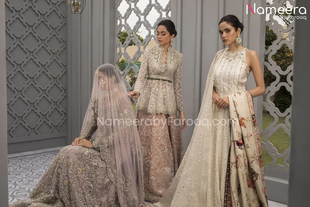 Pakistani Pishwas Bridal Lehenga Dress Online #BS581
