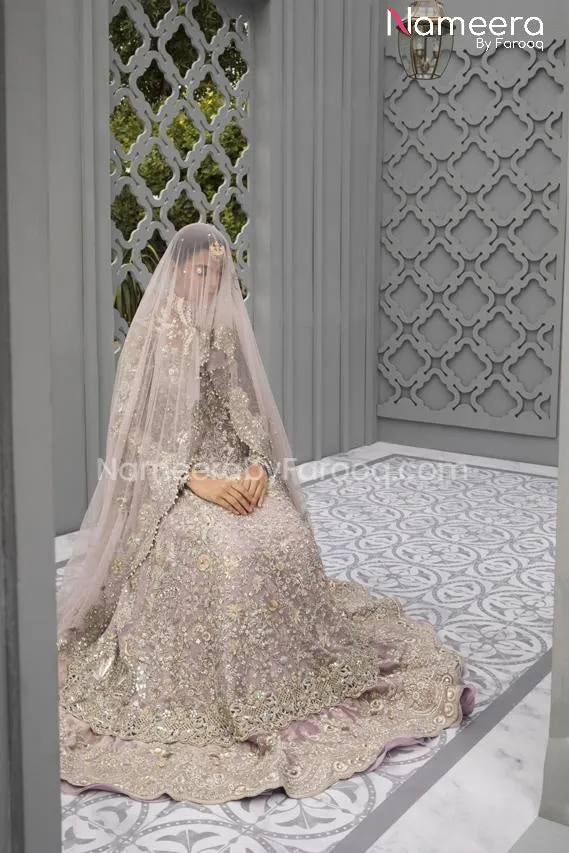 Pakistani Pishwas Bridal Lehenga Dress Online #BS581