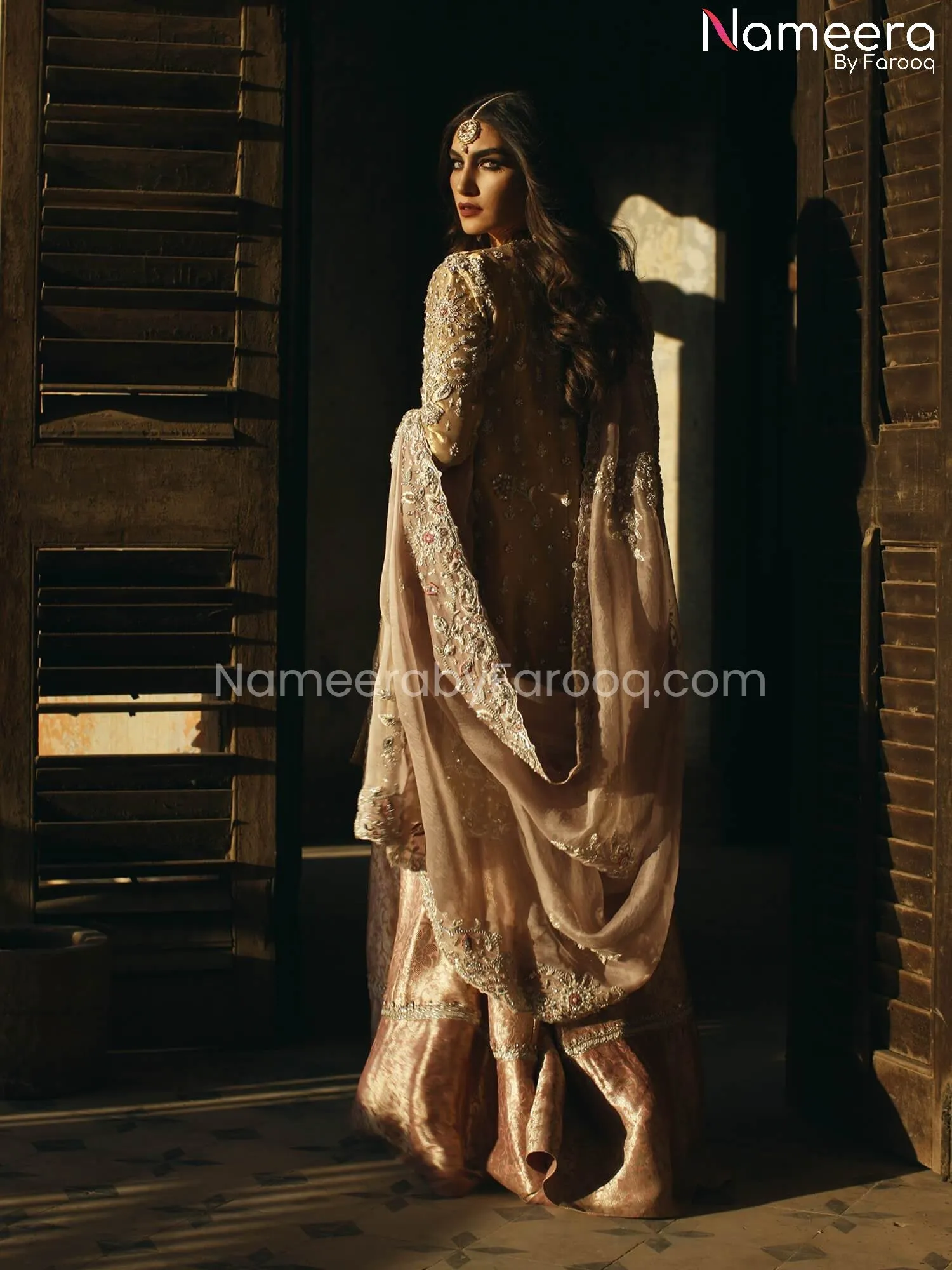 Pakistani Sharara Angrakha Style Bridal Dress #BS194