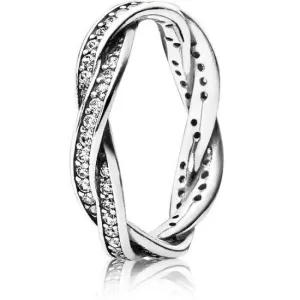 Pandora Sparkling Twisted Lines Ring