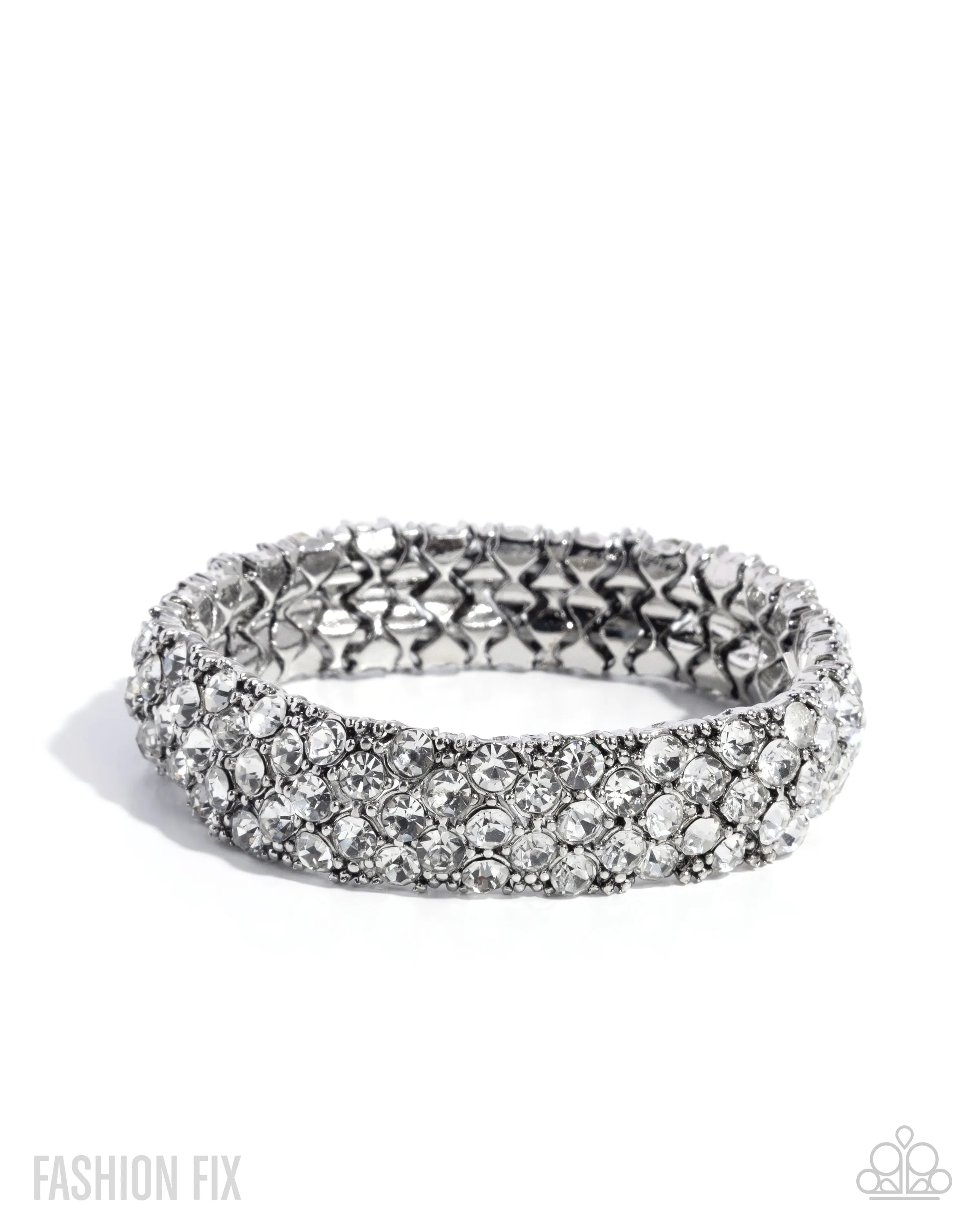 Paparazzi Prismatic Perspective - White Bracelet