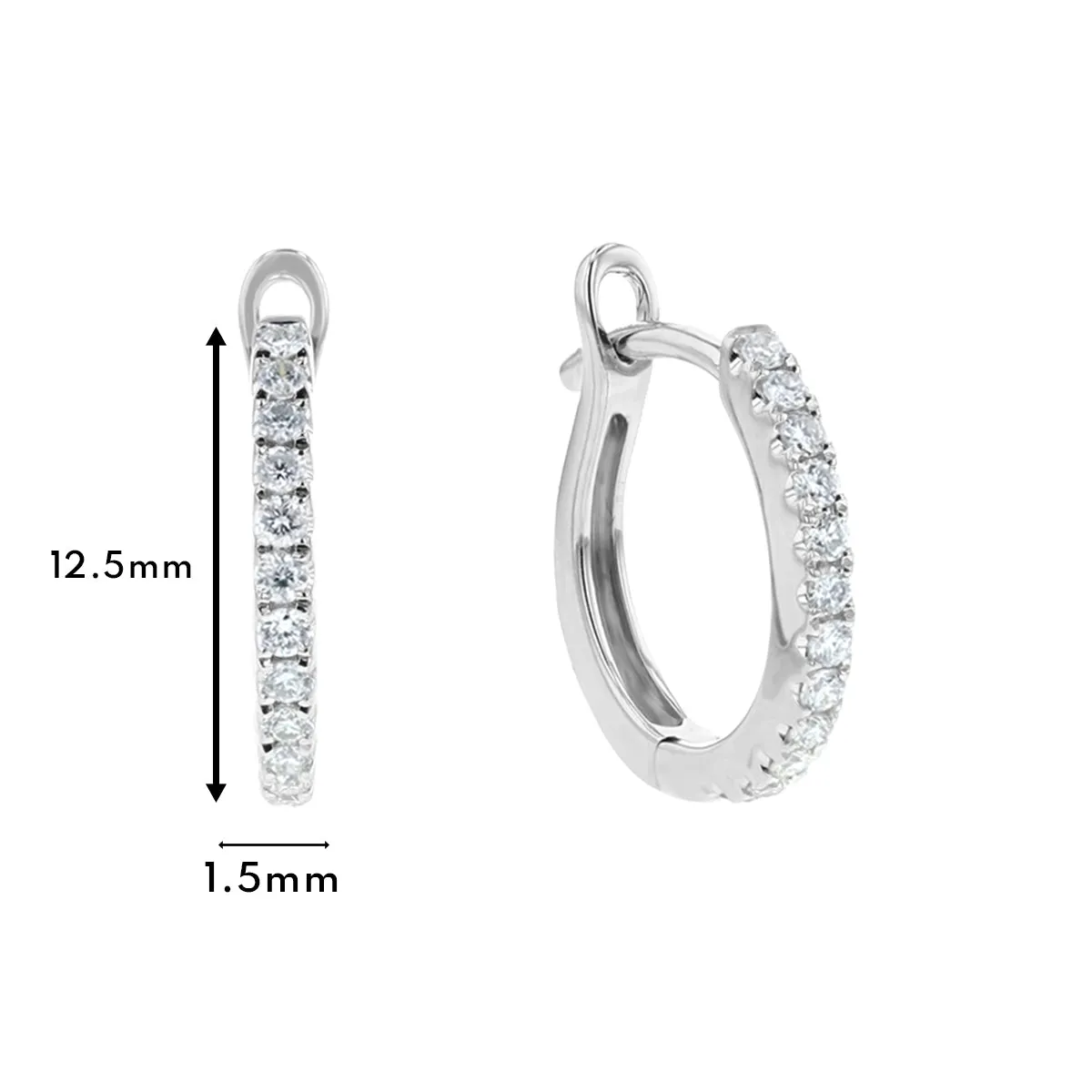 Petite Diamond Huggie Earrings