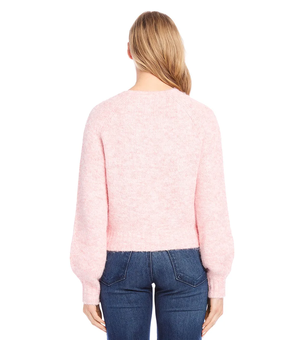Petite Size Pearl Button Cardigan Sweater