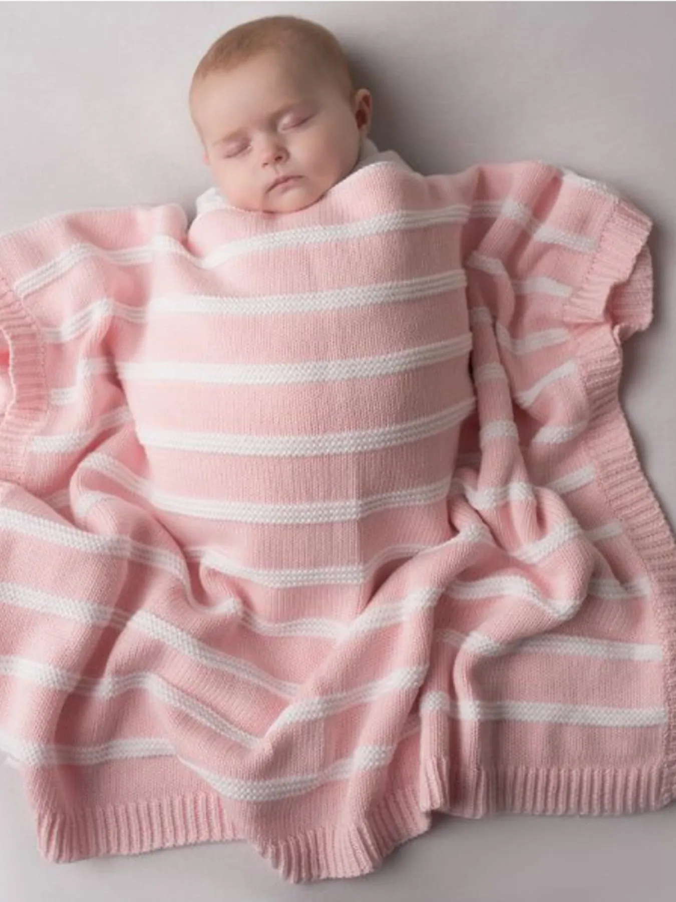 Pink & White Stripes Blanket