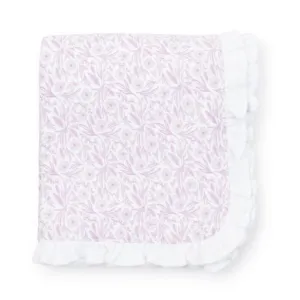 Pink Floral Ruffle Blanket
