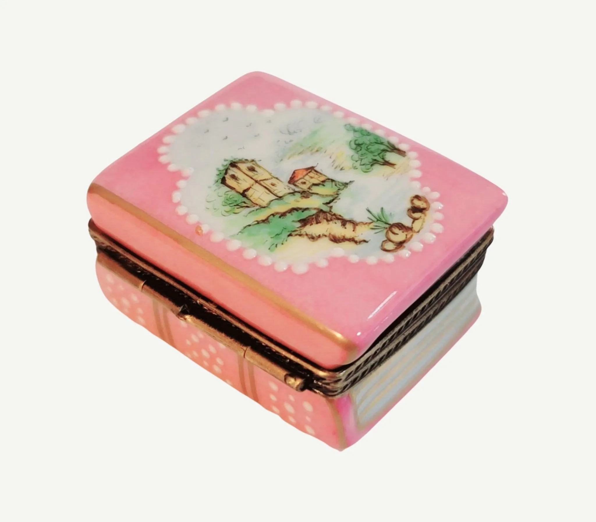 Pink French Book with River Home