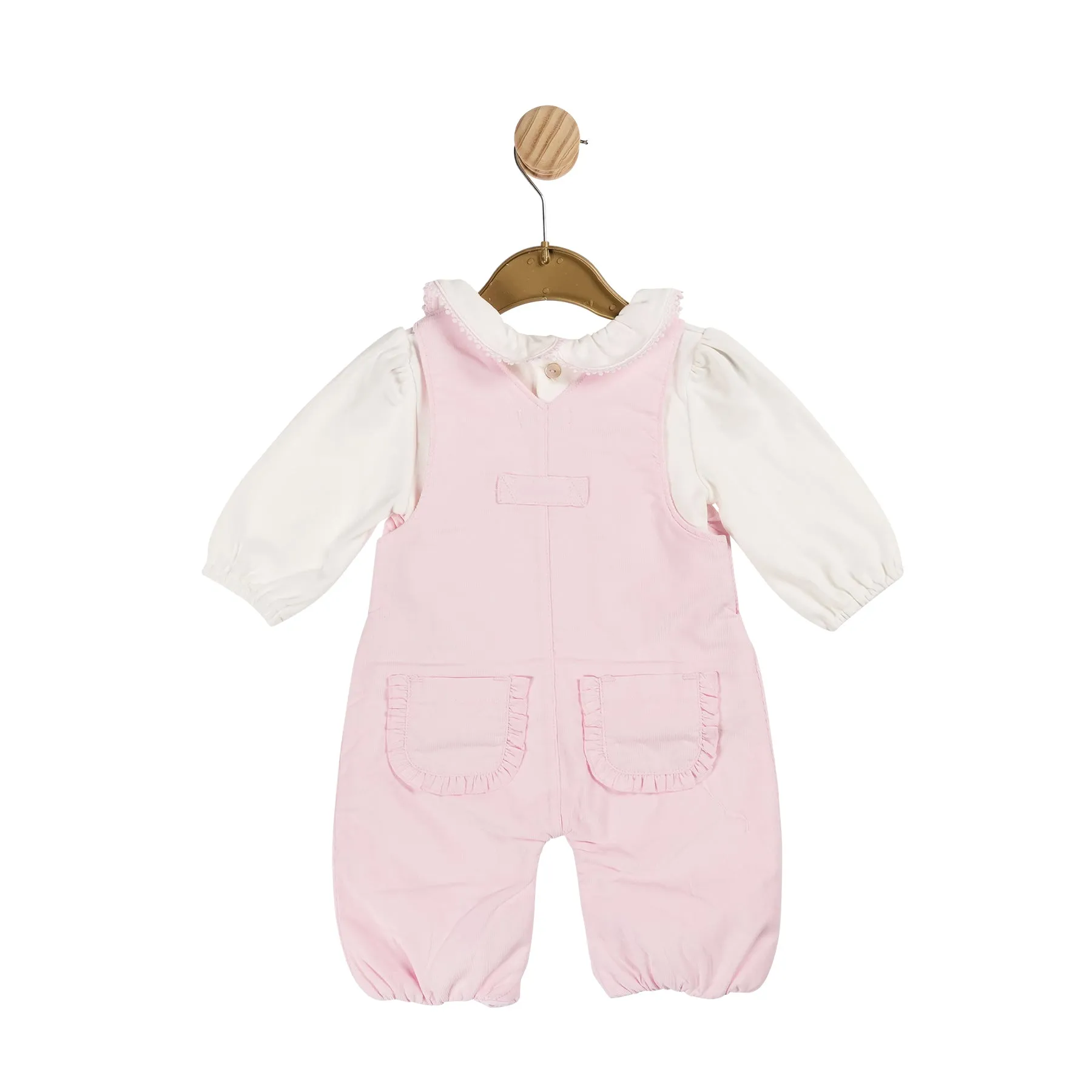 Pink Needlecord Top and Dungaree
