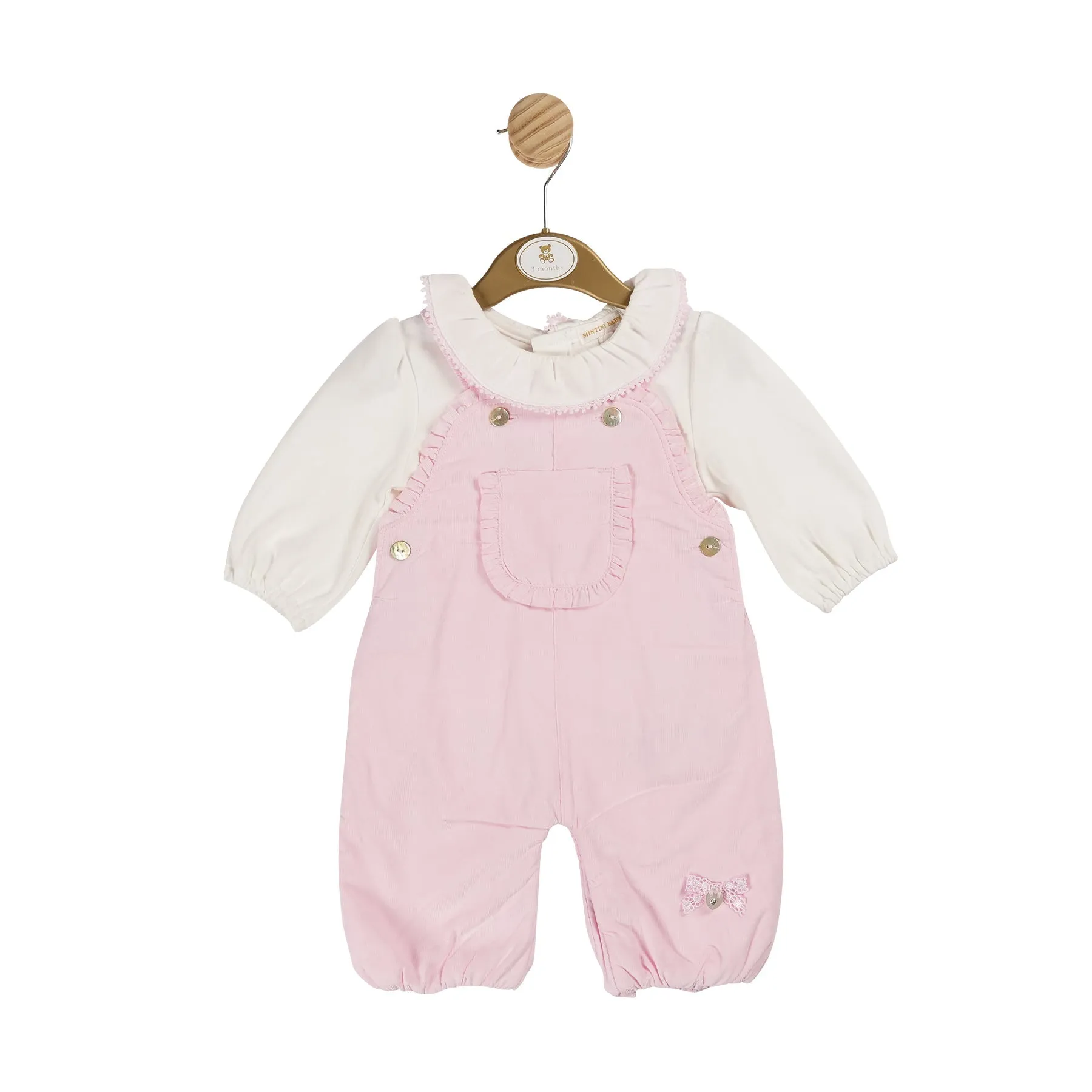 Pink Needlecord Top and Dungaree