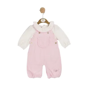 Pink Needlecord Top and Dungaree