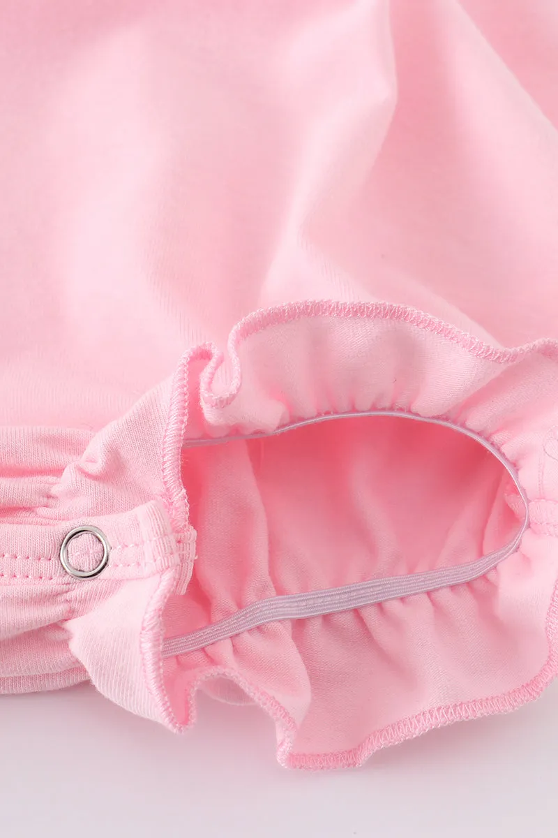 Pink Princess Embroidery Girl Bubble