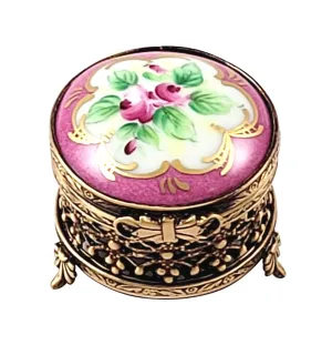 Pink Round Galerie with Brass