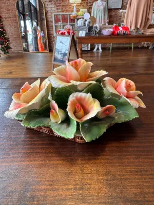Porcelain Flower Basket