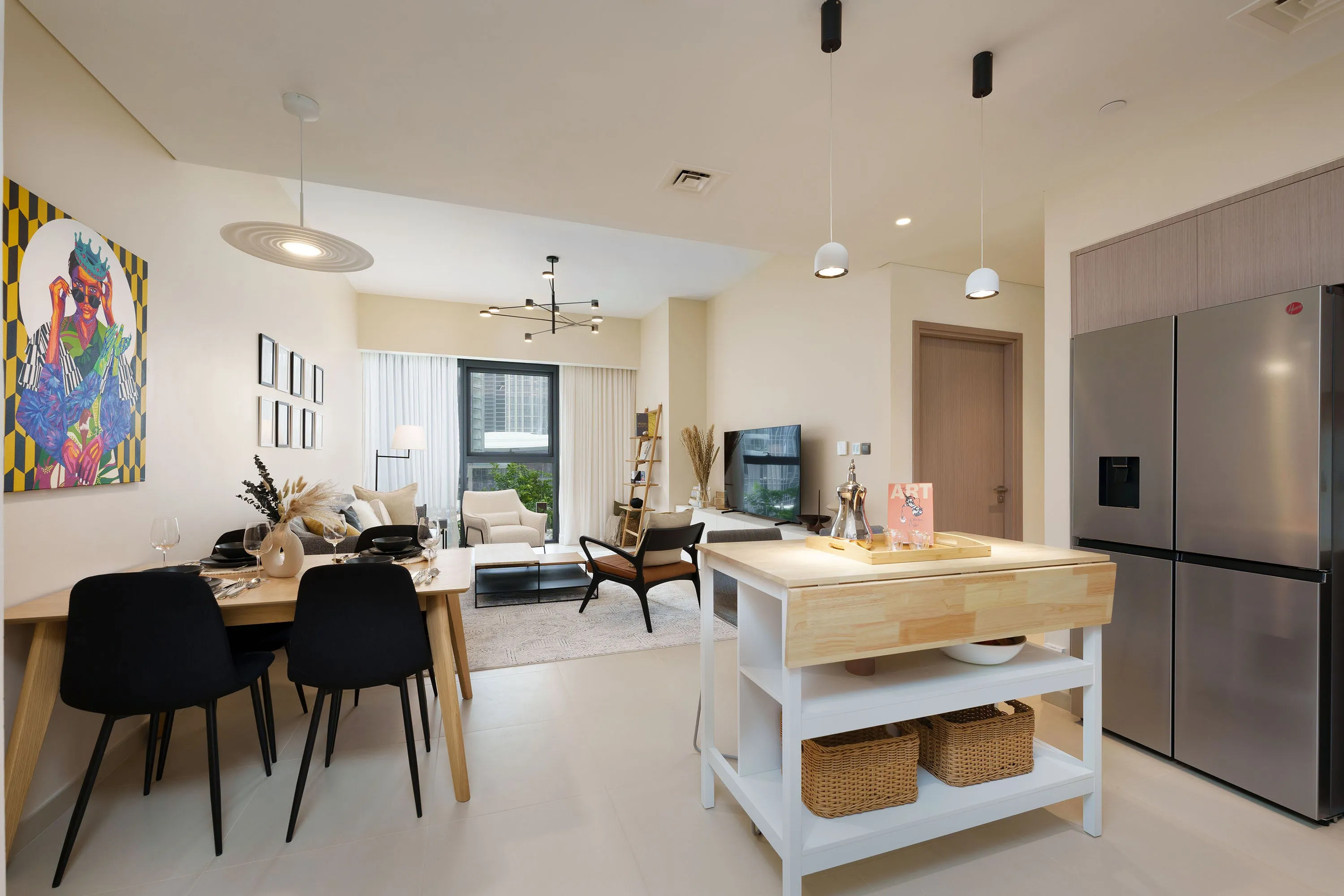 Posh & Arty Apt w/ Direct Burj Khalifa & Fountains Views