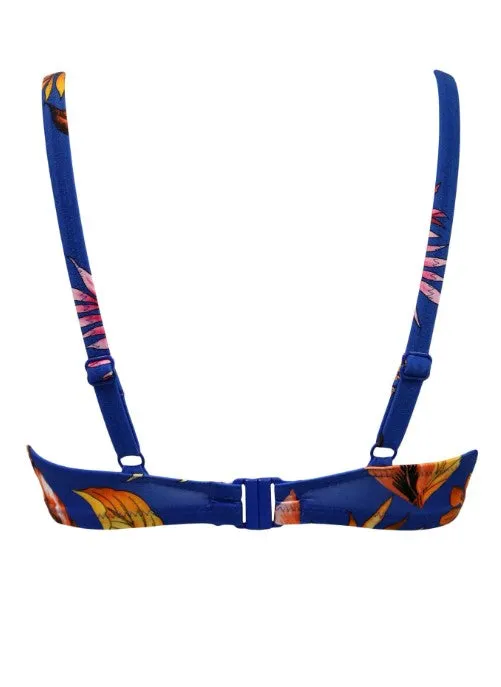 POUR MOI - PARADISO TIE FRONT BIKINI TOP IN ULTRAMARINE