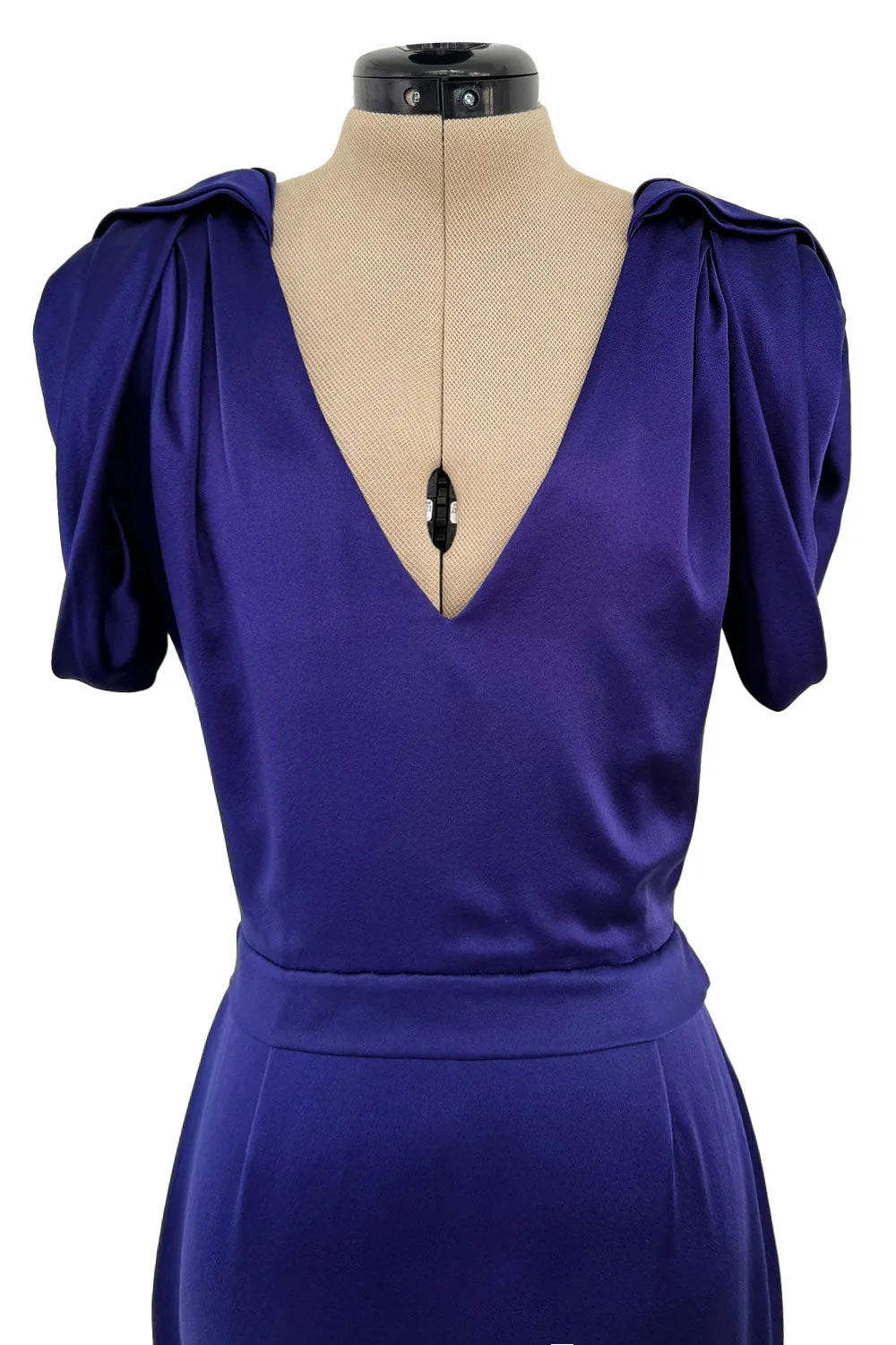 Pre-Fall 2011 Christian Dior by John Galliano Purple Silk Satin Open Back Sample Showroom Dress