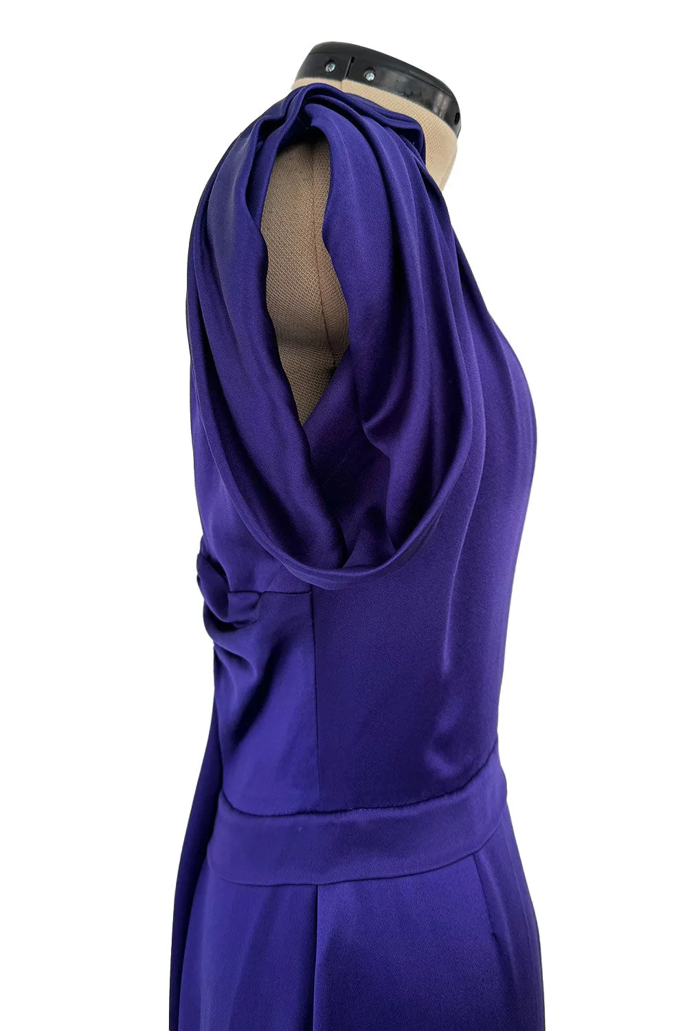 Pre-Fall 2011 Christian Dior by John Galliano Purple Silk Satin Open Back Sample Showroom Dress