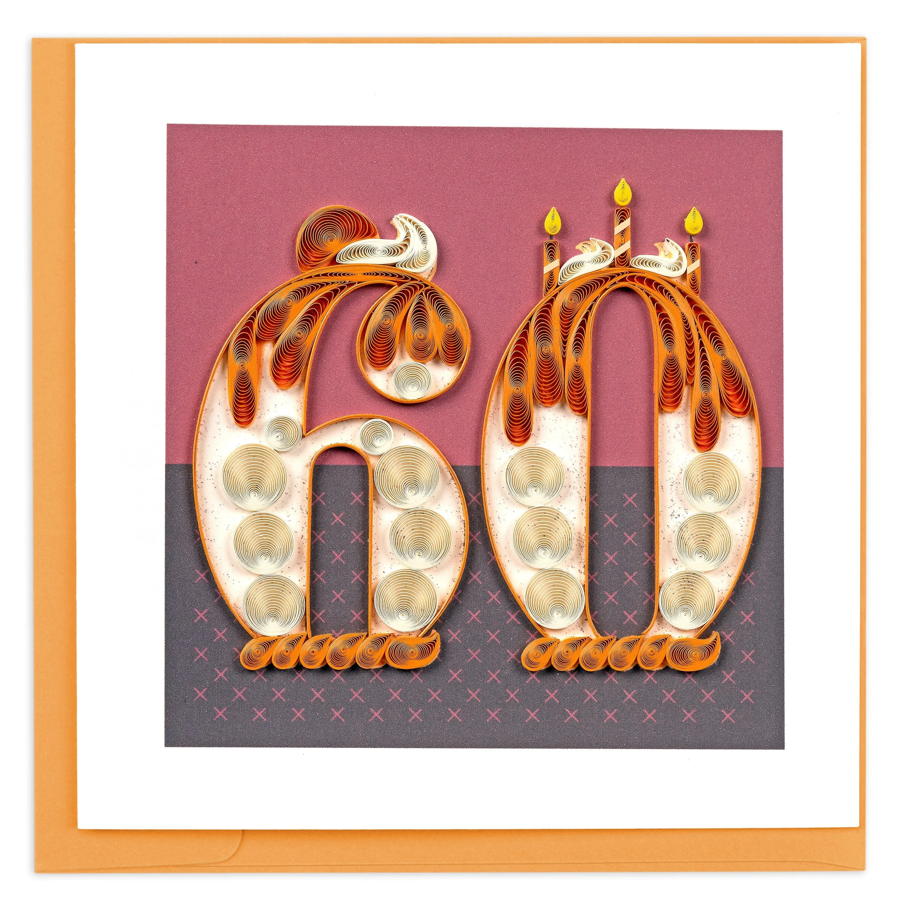 Quilled Birthday Milestone Greeting Card - 60