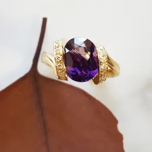 "Stella" 14k yellow gold Arizona Amethyst Ring