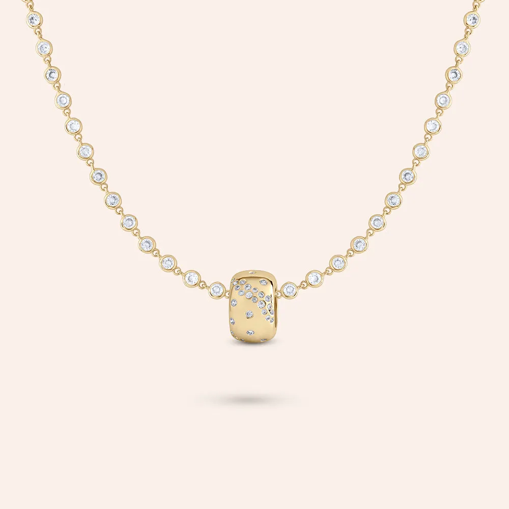 "The Rondelle" Galaxy Charm Necklace
