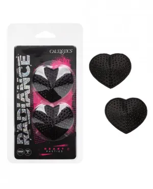 Radiance Heart Pasties - Black - One Size