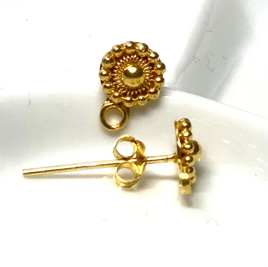 Red Garnet Chandelier Earrings Gold Fill